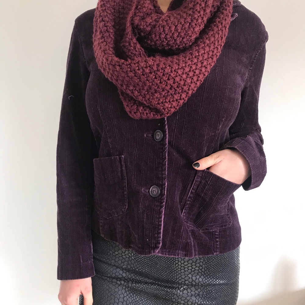 purple corduroy blazer
